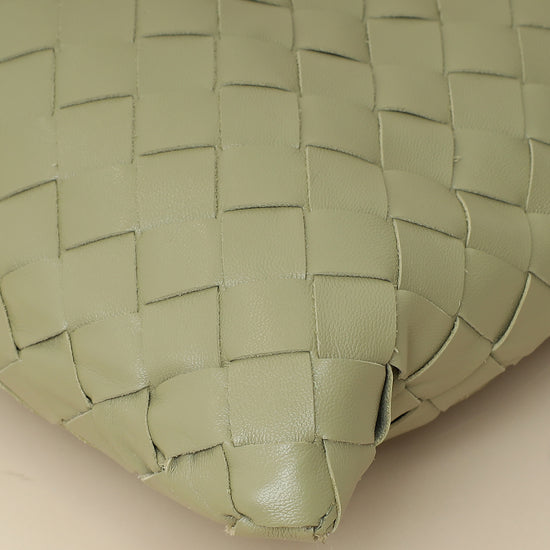 Bottega Veneta Travertine Intrecciato Hop Hobo Bag-Bottega Veneta-THE CLOSET