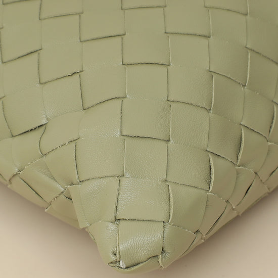 Bottega Veneta Travertine Intrecciato Hop Hobo Bag-Bottega Veneta-THE CLOSET