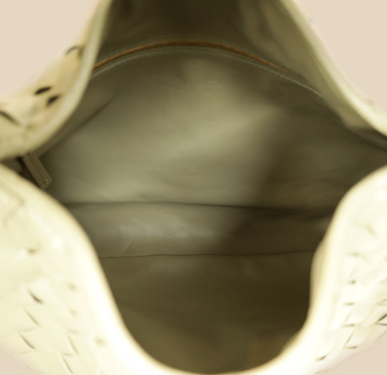 Bottega Veneta Travertine Intrecciato Hop Hobo Bag-Bottega Veneta-THE CLOSET