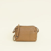 Bottega Veneta Brown Intrecciato Nodini Crossbody Bag