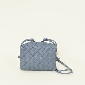 Bottega Veneta Grey Intrecciato Mini Loop Camera Bag