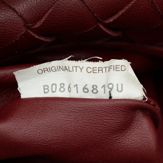 Bottega Veneta Burgundy Intrecciato Nappa Jodie Mini Bag-Bottega Veneta-THE CLOSET