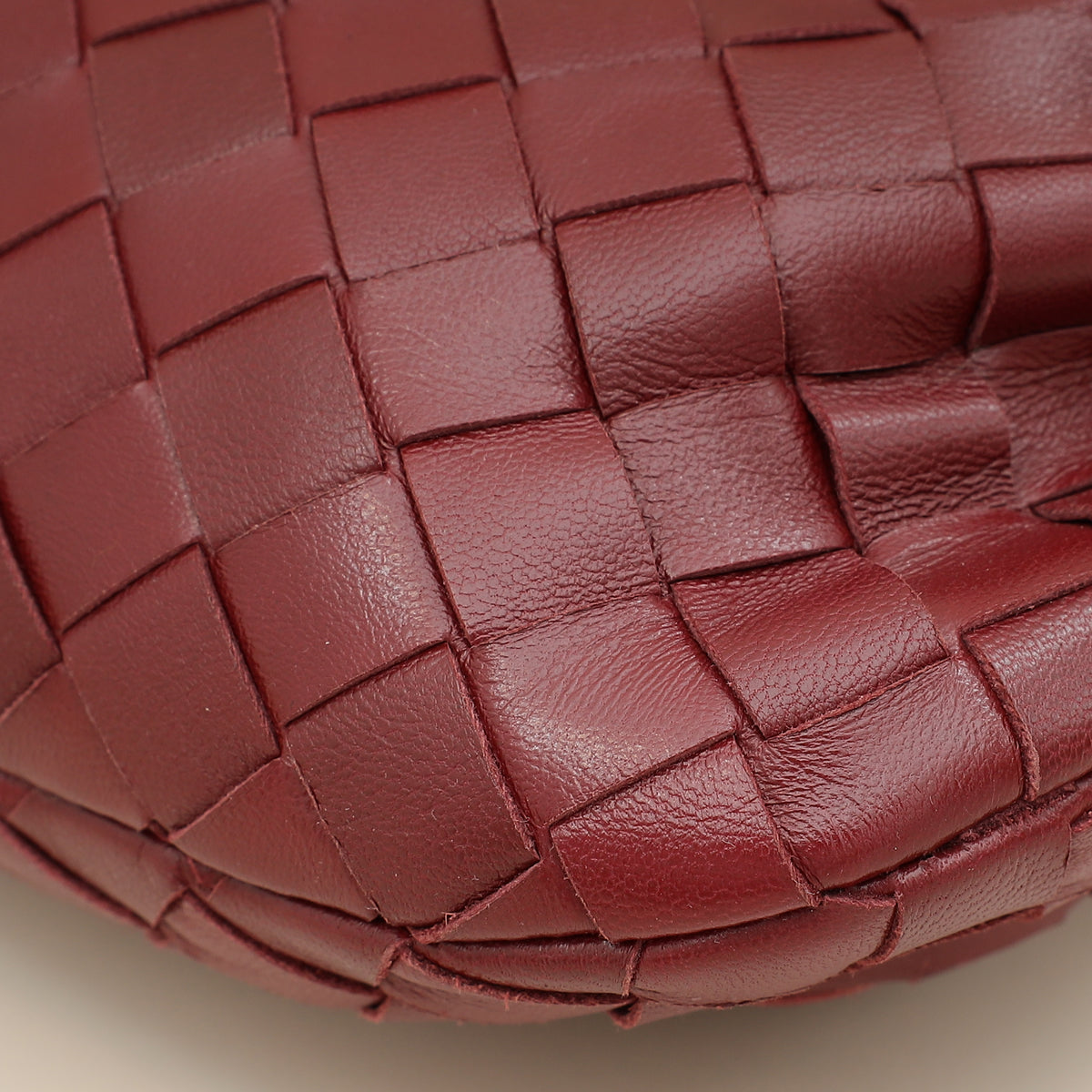 Bottega Veneta Burgundy Intrecciato Nappa Jodie Mini Bag-Bottega Veneta-THE CLOSET