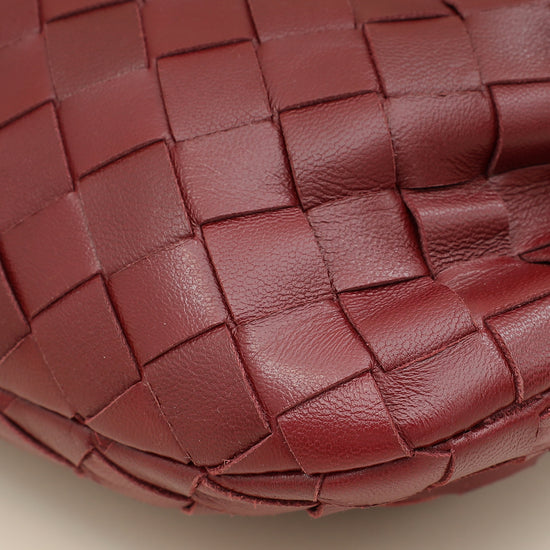 Bottega Veneta Burgundy Intrecciato Nappa Jodie Mini Bag-Bottega Veneta-THE CLOSET