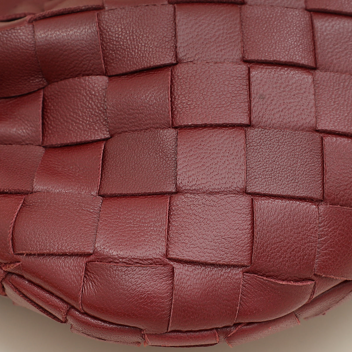 Bottega Veneta Burgundy Intrecciato Nappa Jodie Mini Bag-Bottega Veneta-THE CLOSET