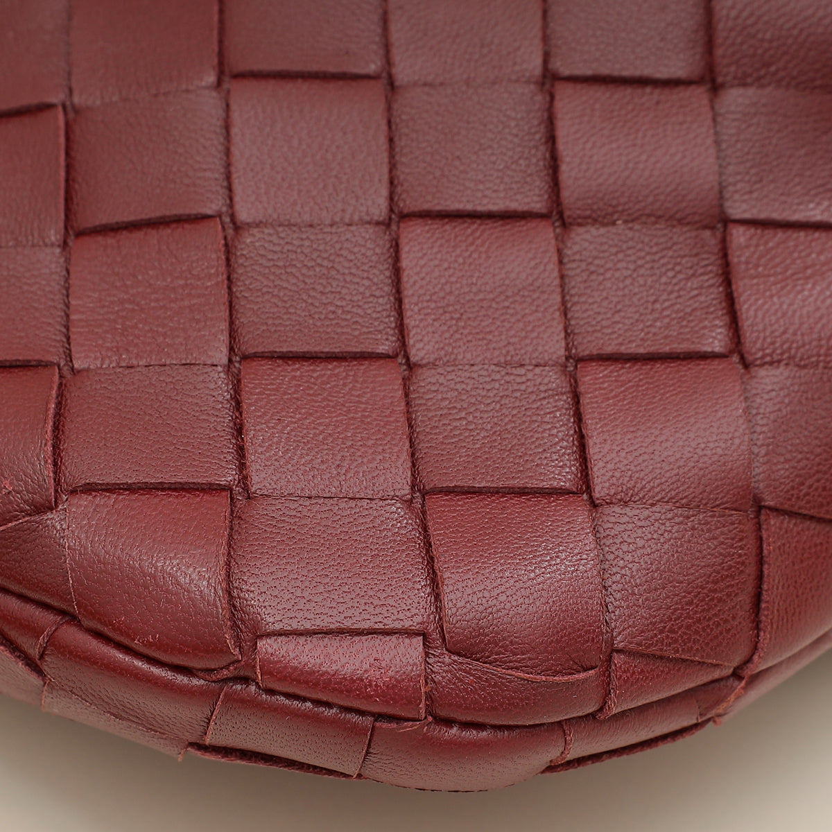 Bottega Veneta Burgundy Intrecciato Nappa Jodie Mini Bag-Bottega Veneta-THE CLOSET