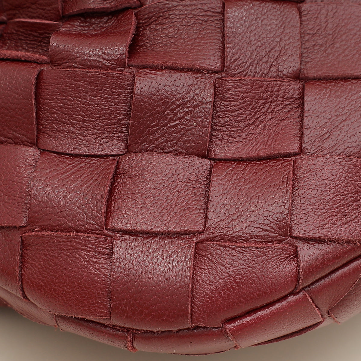 Bottega Veneta Burgundy Intrecciato Nappa Jodie Mini Bag-Bottega Veneta-THE CLOSET