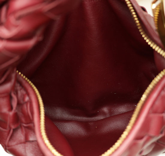 Bottega Veneta Burgundy Intrecciato Nappa Jodie Mini Bag-Bottega Veneta-THE CLOSET