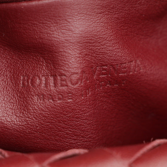 Bottega Veneta Burgundy Intrecciato Nappa Jodie Mini Bag-Bottega Veneta-THE CLOSET