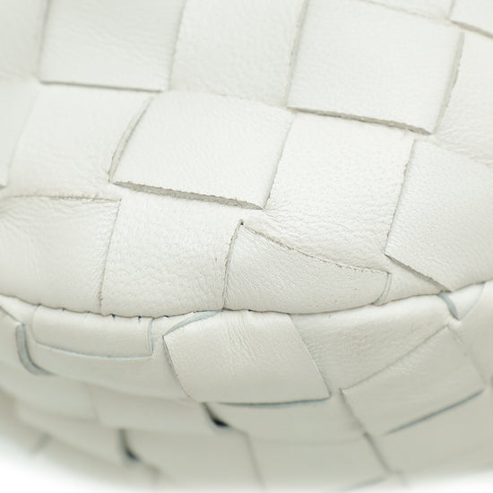 Bottega Veneta White Intrecciato Nappa Jodie Mini Bag