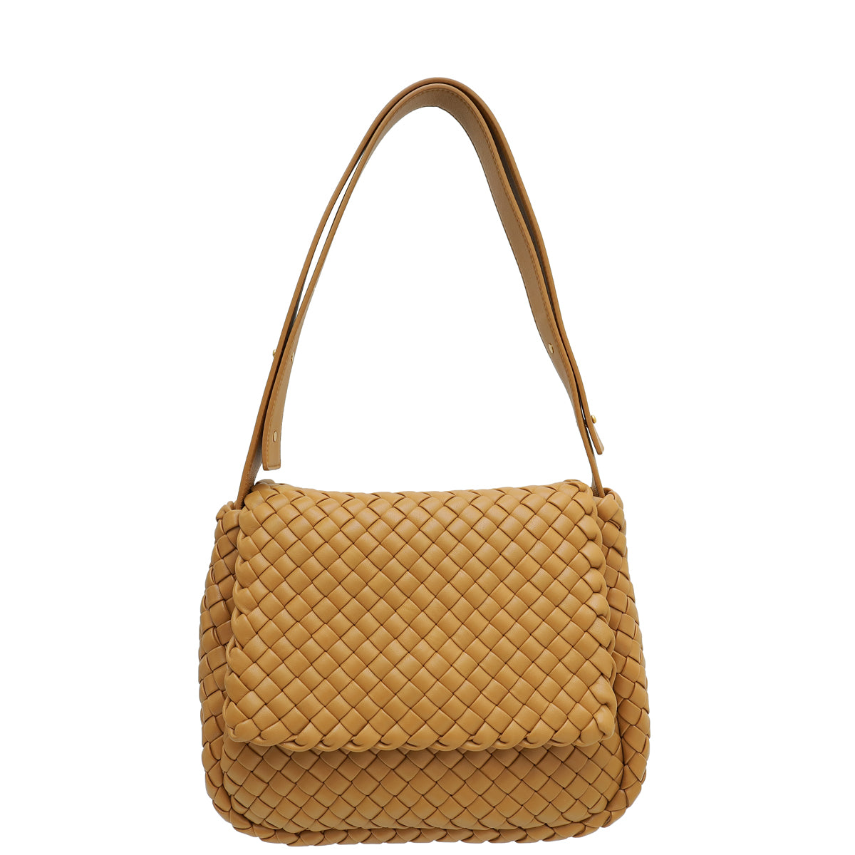 Bottega Veneta Caramel Intrecciato Cobble Padded Small Bag-Bottega Veneta-THE CLOSET