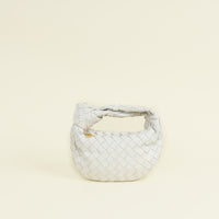Bottega Veneta White Intrecciato Mini Jodie Bag