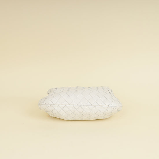Bottega Veneta White Intrecciato Nappa Jodie Mini Bag-Bottega Veneta-THE CLOSET