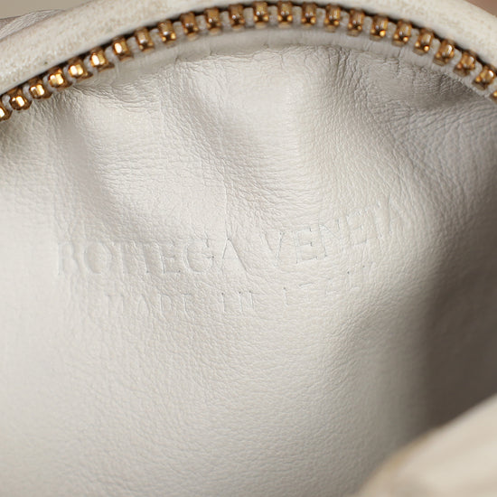 Bottega Veneta White Intrecciato Nappa Jodie Mini Bag-Bottega Veneta-THE CLOSET
