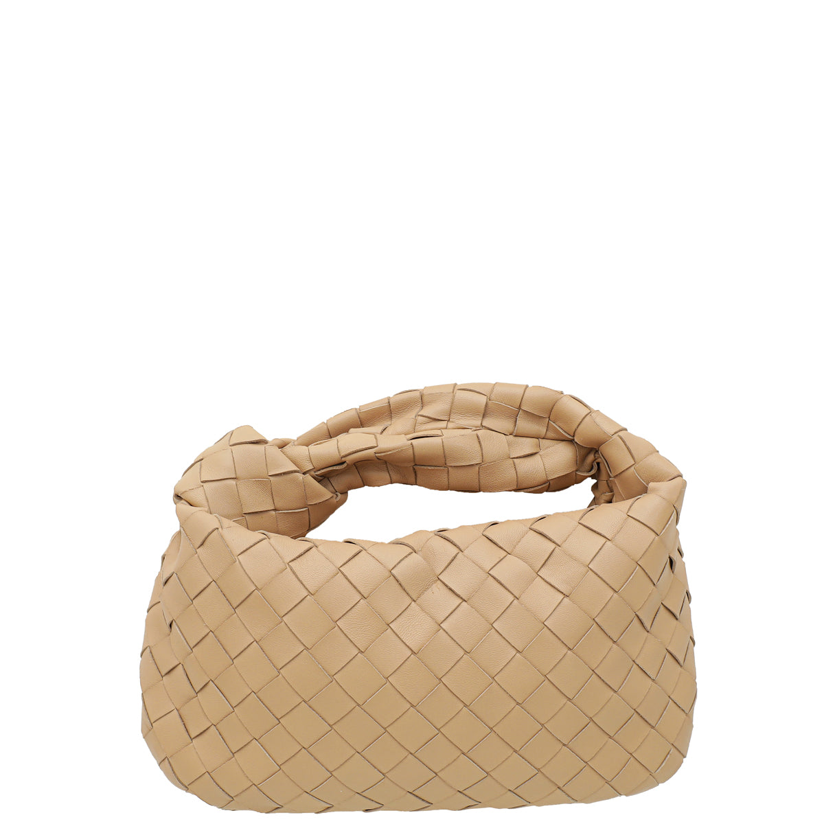 Bottega Veneta Almond Intrecciato Nappa Mini Jodie Bag-Bottega Veneta-THE CLOSET