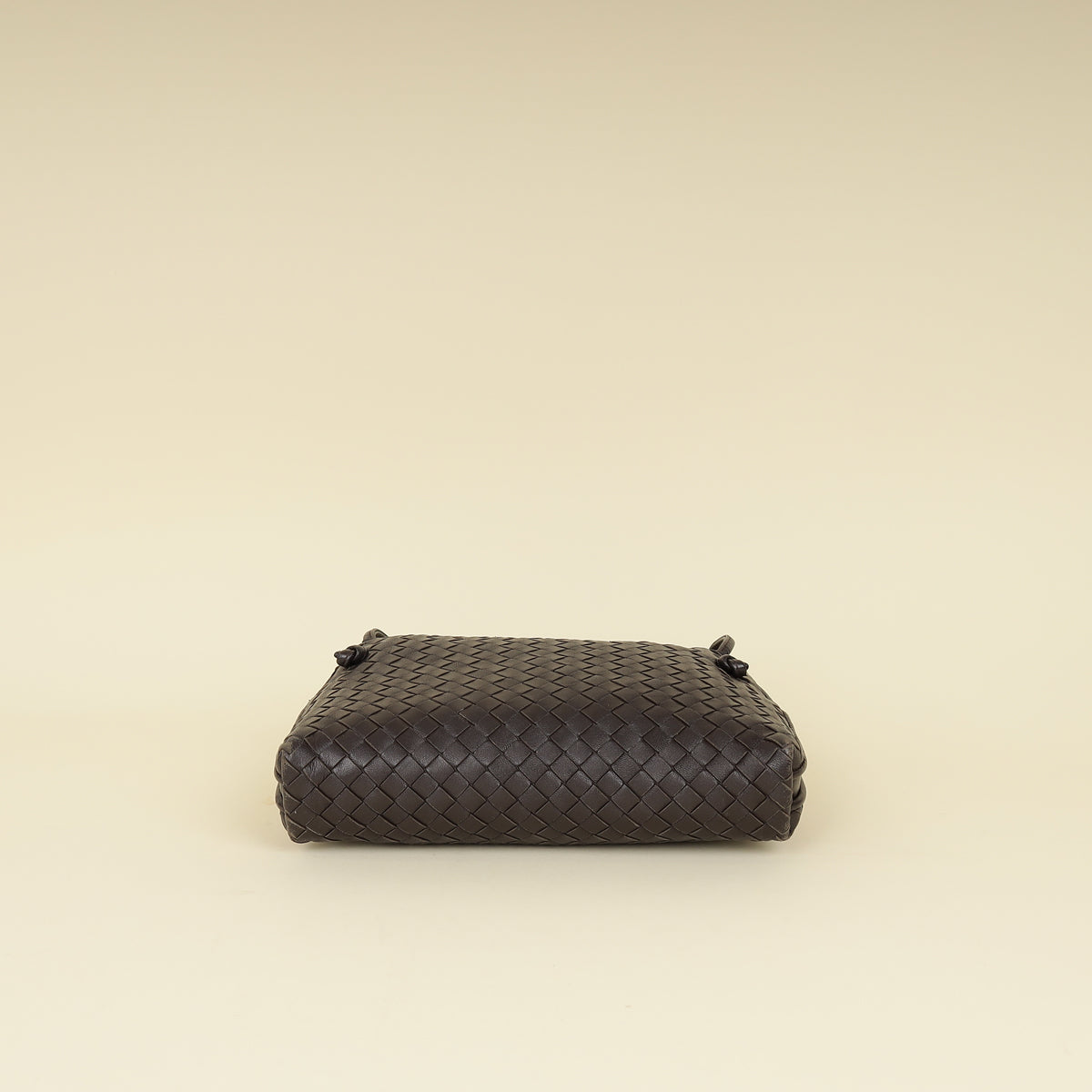 Bottega Veneta Brown Intrecciato Nodini Crossbody Bag-Bottega Veneta-THE CLOSET