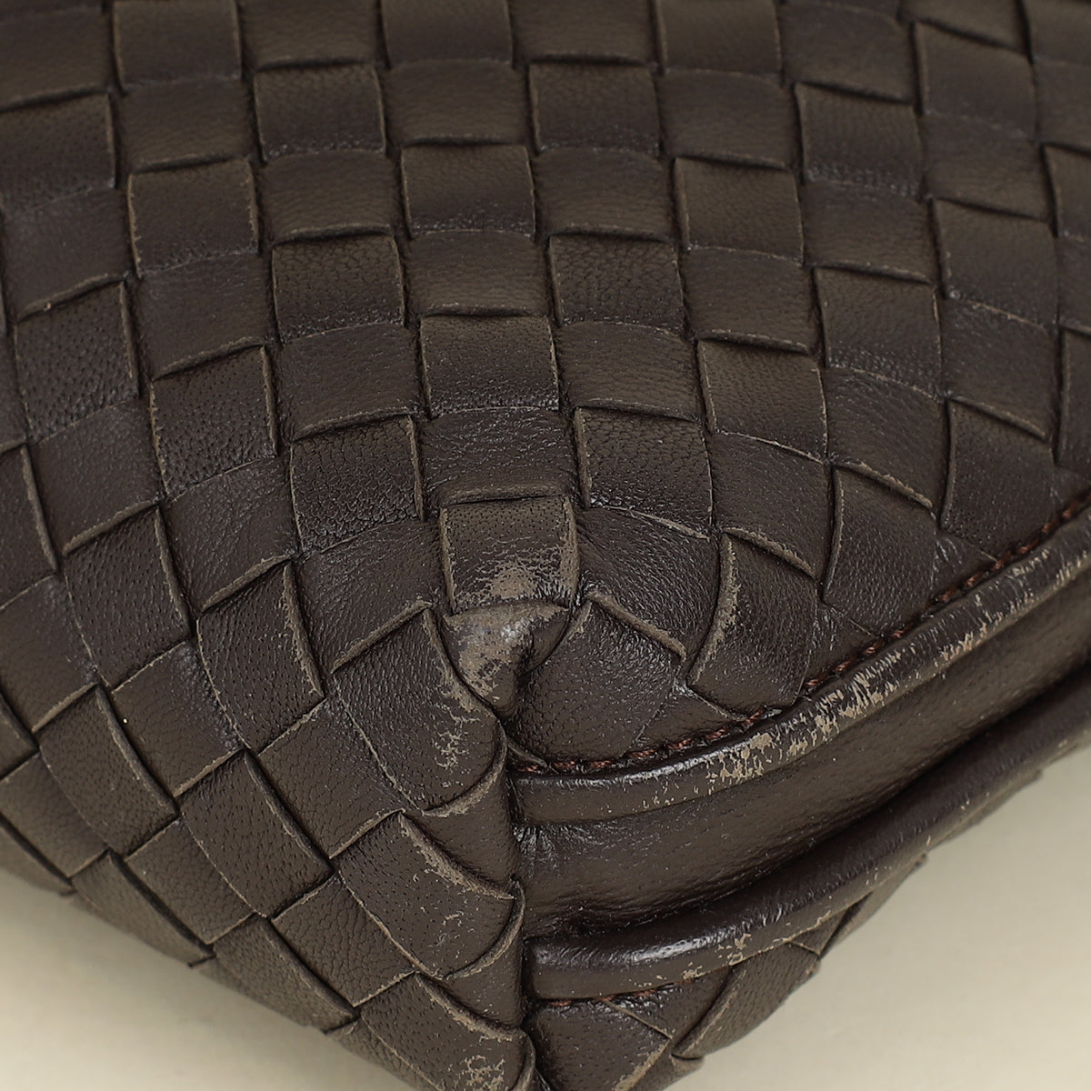 Bottega Veneta Brown Intrecciato Nodini Crossbody Bag-Bottega Veneta-THE CLOSET
