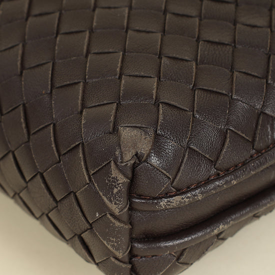 Bottega Veneta Brown Intrecciato Nodini Crossbody Bag-Bottega Veneta-THE CLOSET
