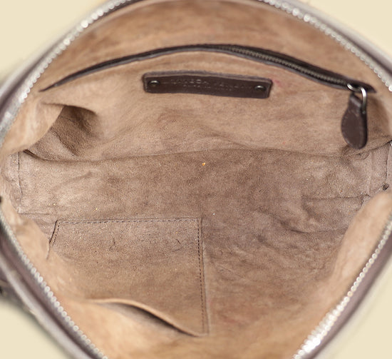 Bottega Veneta Brown Intrecciato Nodini Crossbody Bag-Bottega Veneta-THE CLOSET