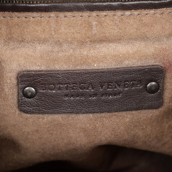 Bottega Veneta Brown Intrecciato Nodini Crossbody Bag-Bottega Veneta-THE CLOSET