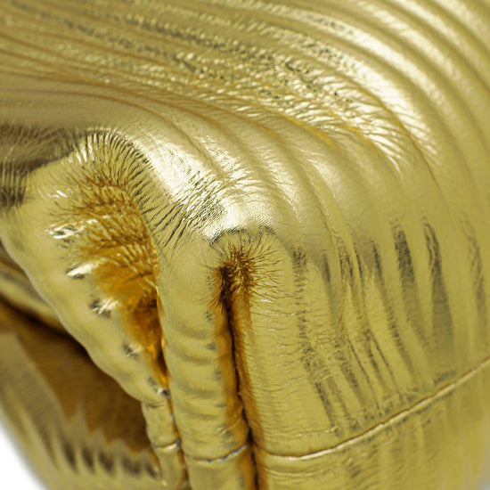Bottega Veneta Metallic Gold Mini Pouch