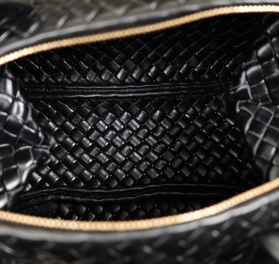 Bottega Veneta Black Padded Intrecciato Bauletto Bag-Bottega Veneta-THE CLOSET