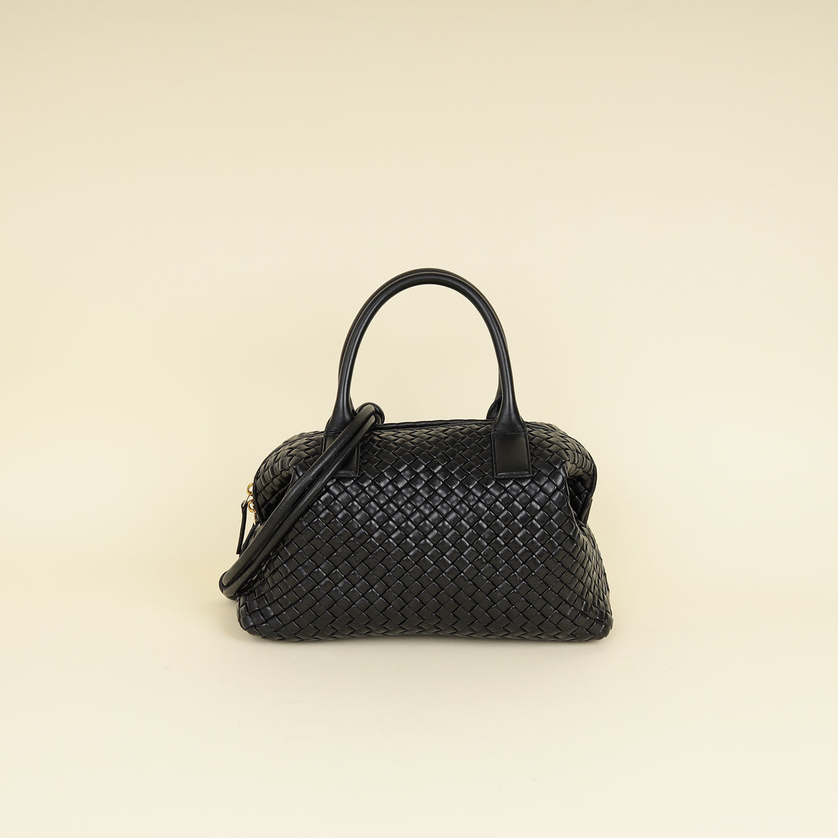 Bottega Veneta Black Padded Intrecciato Bauletto Bag-Bottega Veneta-THE CLOSET