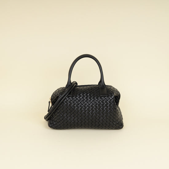 Bottega Veneta Black Padded Intrecciato Bauletto Bag-Bottega Veneta-THE CLOSET