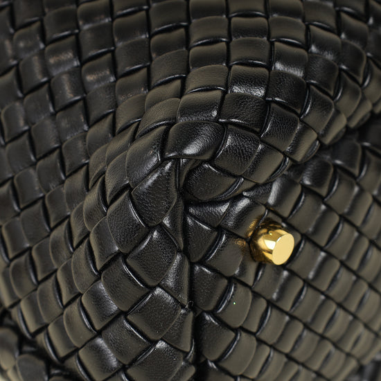 Bottega Veneta Black Padded Intrecciato Bauletto Bag-Bottega Veneta-THE CLOSET