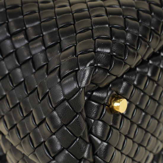 Bottega Veneta Black Padded Intrecciato Bauletto Bag-Bottega Veneta-THE CLOSET