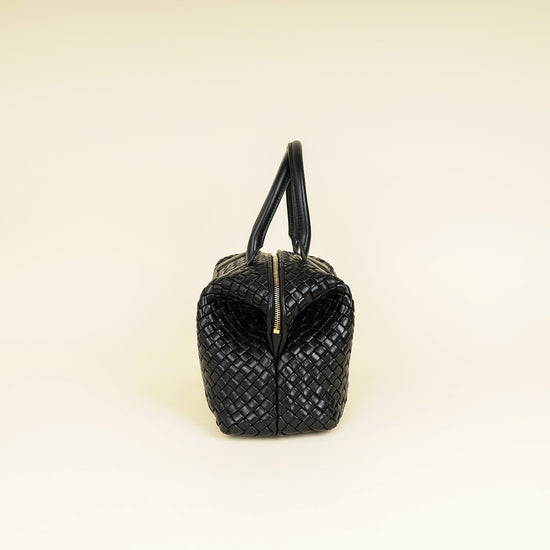 Bottega Veneta Black Padded Intrecciato Bauletto Bag-Bottega Veneta-THE CLOSET