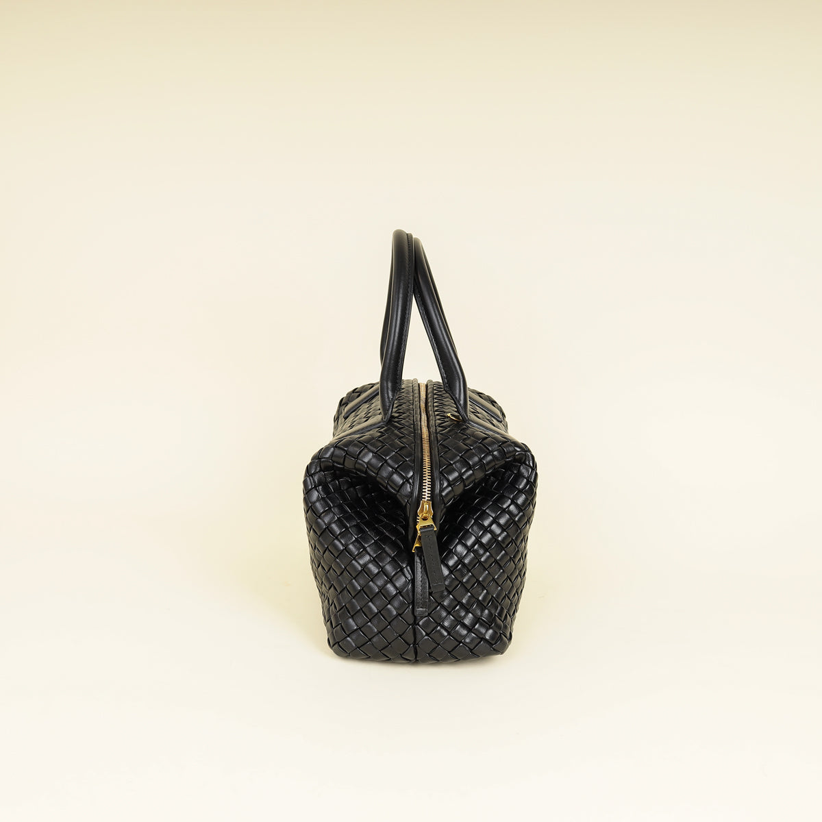 Bottega Veneta Black Padded Intrecciato Bauletto Bag-Bottega Veneta-THE CLOSET