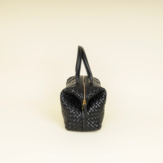 Bottega Veneta Black Padded Intrecciato Bauletto Bag-Bottega Veneta-THE CLOSET