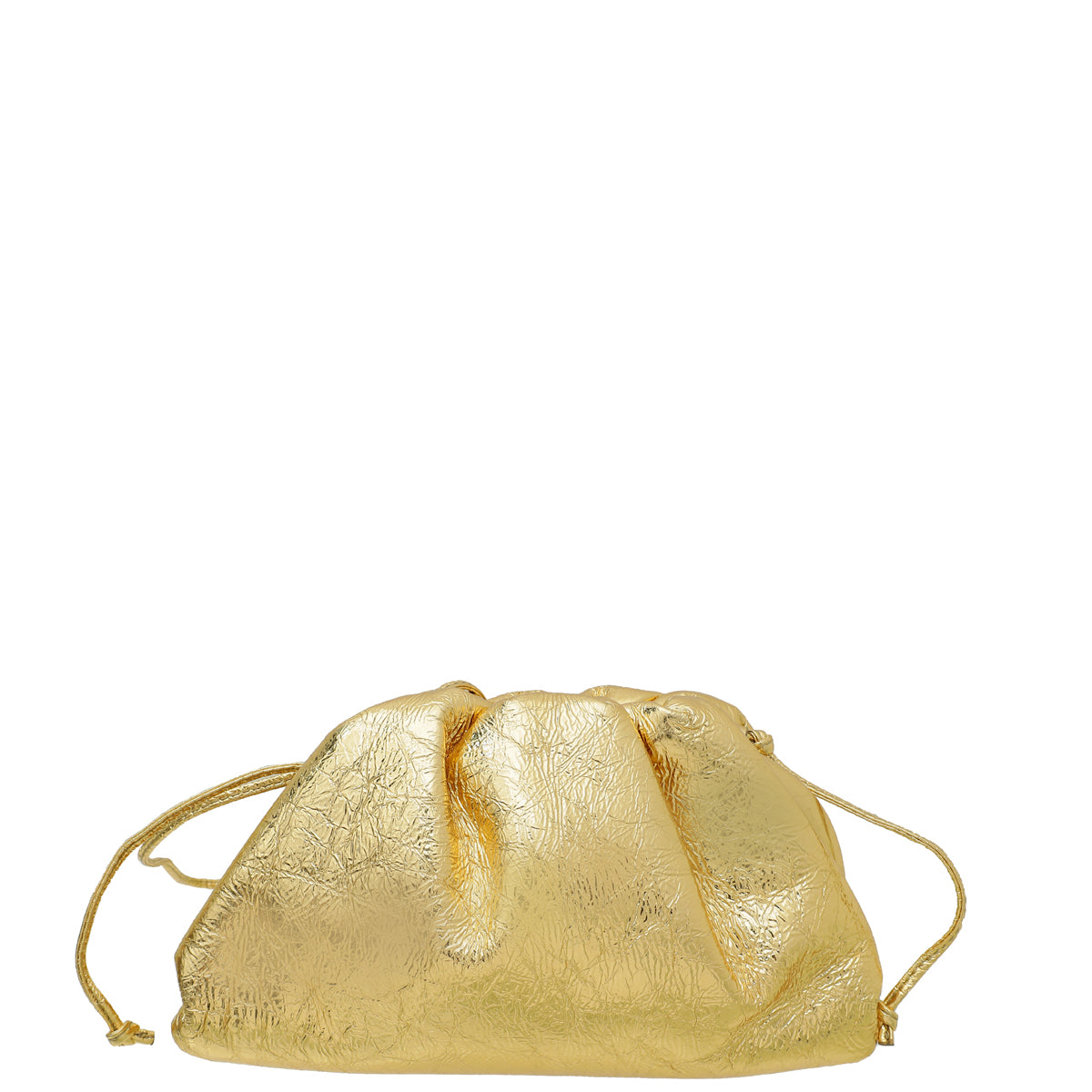 Bottega Veneta Gold The Mini Pouch Clutch-Bottega Veneta-THE CLOSET