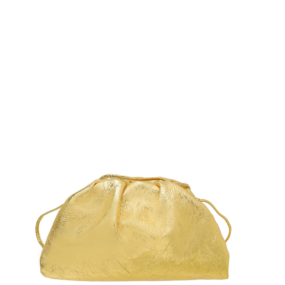 Bottega Veneta Gold The Mini Pouch Clutch-Bottega Veneta-THE CLOSET