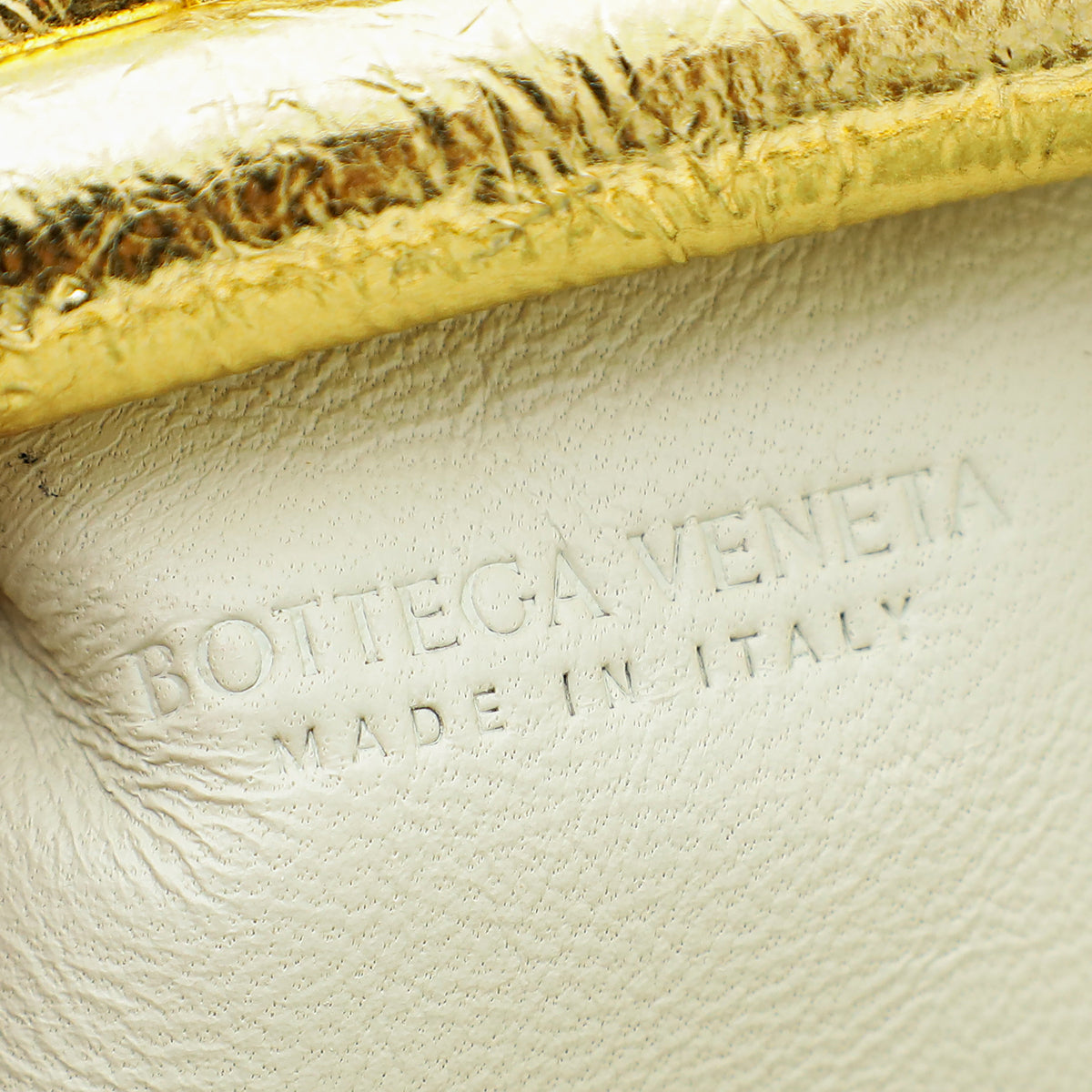 Bottega Veneta Gold The Mini Pouch Clutch