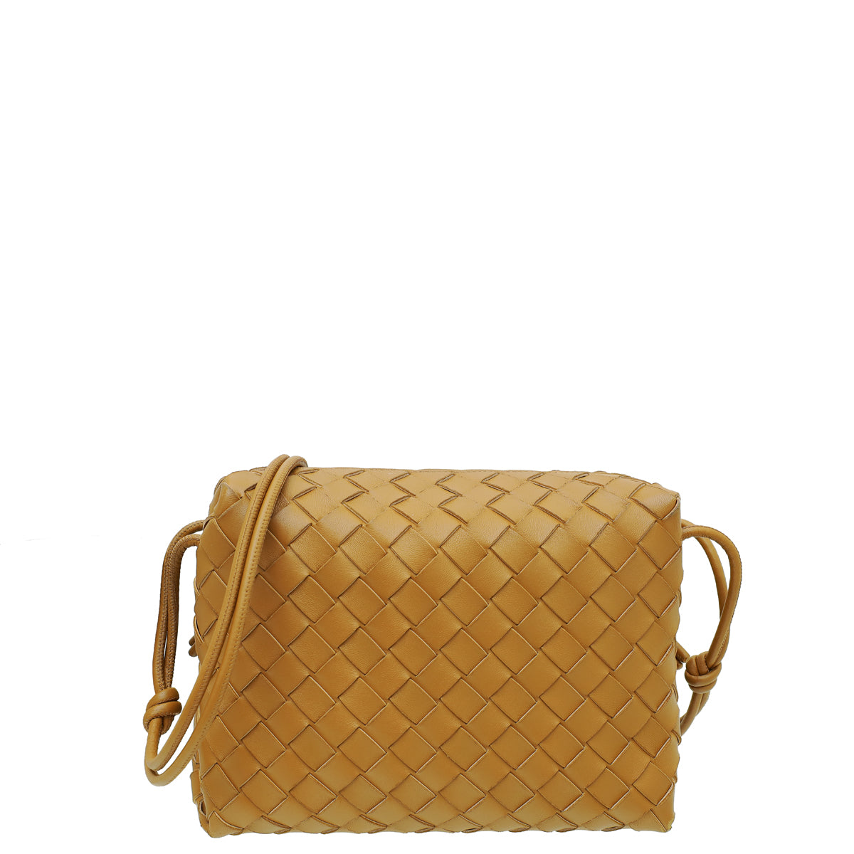 Bottega Veneta Camel Intrecciato Nappa Loop Camera Small Bag-Bottega Veneta-THE CLOSET