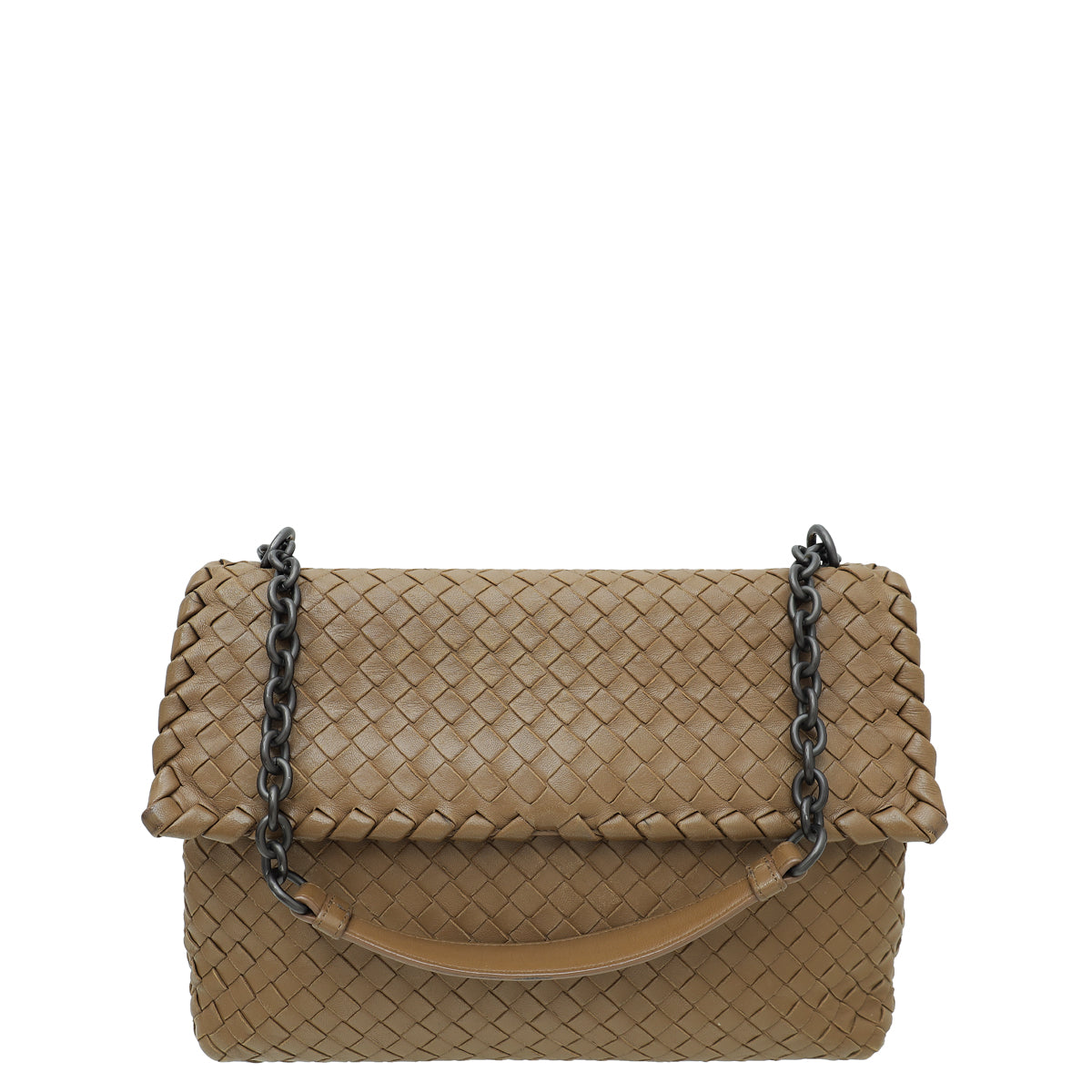 Bottega Veneta Brown Intrecciato Nappa Olimpia Medium Bag-Bottega Veneta-THE CLOSET