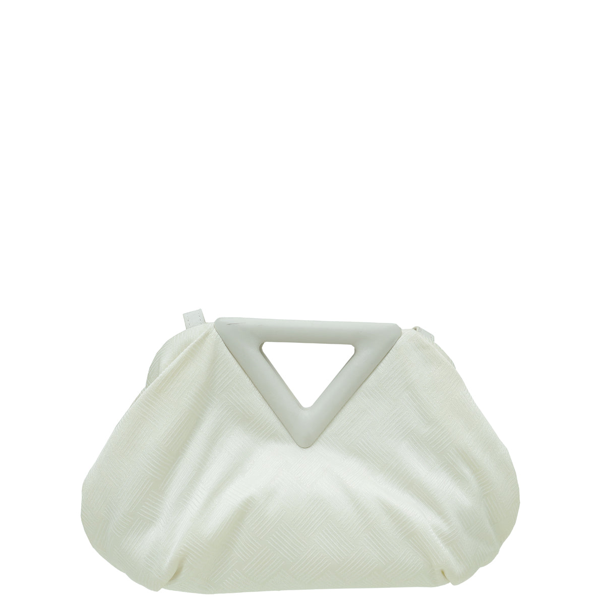 Bottega Veneta White Fabric The Point Triangle Bag-Bottega Veneta-THE CLOSET