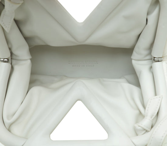 Bottega Veneta White Fabric The Point Triangle Bag