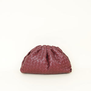 Bottega Veneta Burgundy Intrecciato The Pouch Clutch