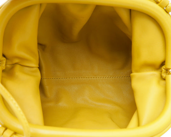 Bottega Veneta Ocra Gold Nappa Leather Mini Pouch Bag