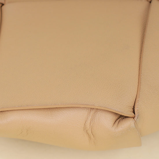 Bottega Veneta Nude Intrecciato Nappa Zip Pouch