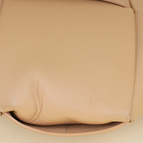 Bottega Veneta Nude Intrecciato Nappa Zip Pouch
