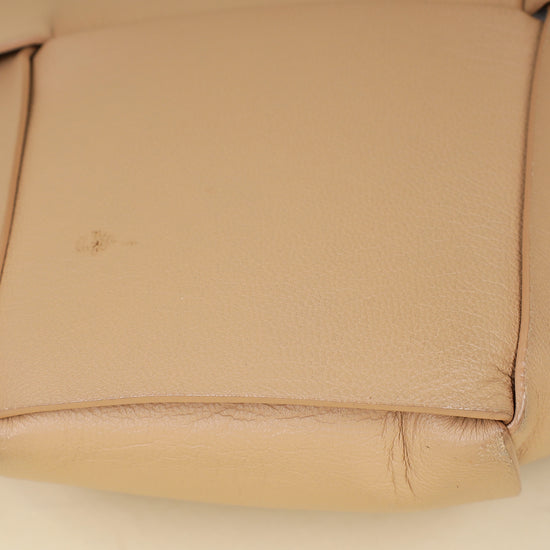 Bottega Veneta Nude Intrecciato Nappa Zip Pouch
