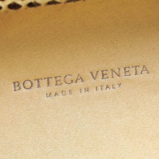 Bottega Veneta Champagne Satin Ayers Stretch Knot Clutch