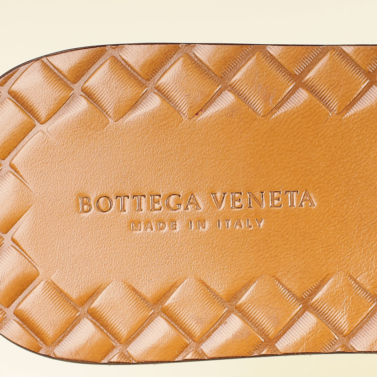 Bottega Veneta Camel Intrecciato Flat Slide Sandal 36