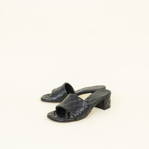 Bottega Veneta Black Amy Padded Slide Mules 36