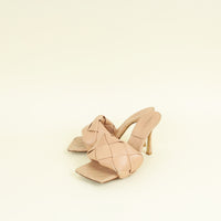 Bottega Veneta Beige Intrecciato Nappa Lido Mule 38