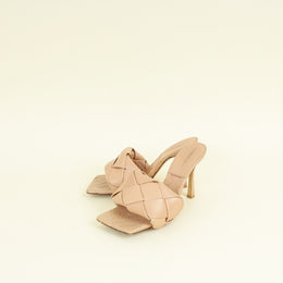 Bottega Veneta Beige Intrecciato Nappa Lido Mule 38